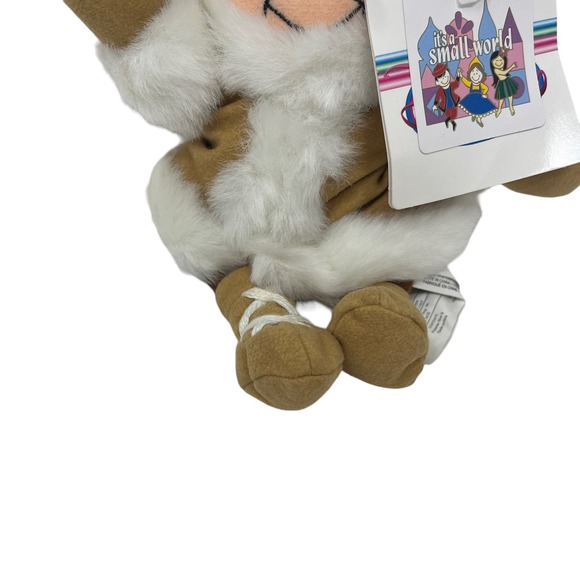 Vintage Disney Store Plush Mini Bean Bag Eskimo Boy It's A Small World 8" NEW - Picture 4 of 6